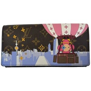 Louis Vuitton 2019 Christmas Animation Sarah Wallet Monogrm Pink Hot Air Balloon